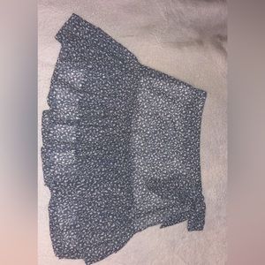 blue and white floral skirt size S